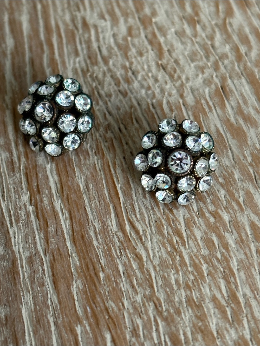 J. Crew Clear Crystal Cluster Stud Earrings